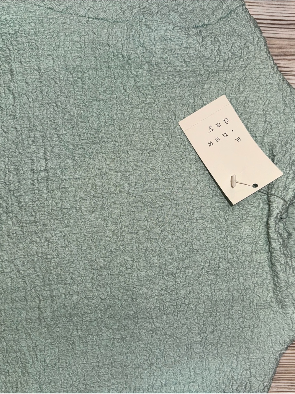 a new day Sage Green Short Sleeve Textured Tee - Picture 3 of 3